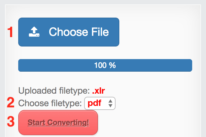How to convert XLR files online to PDF